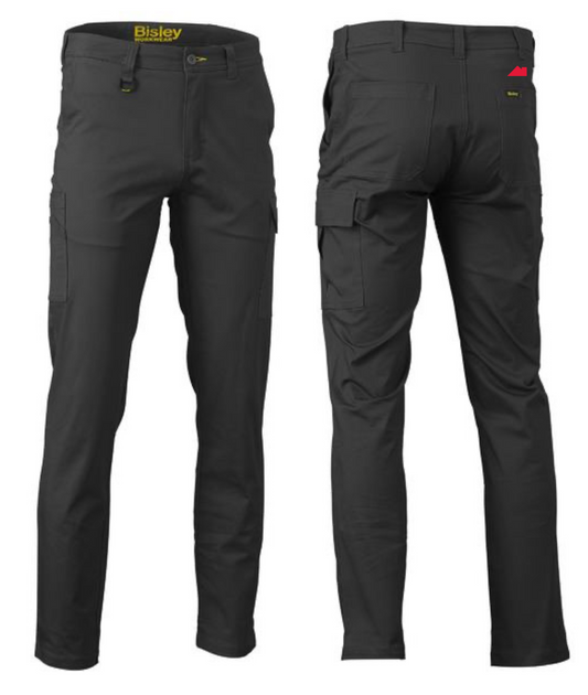 Mens Stretch Cotton Drill Cargo Pants